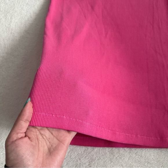 AMO Muscle Tank Ribbed Midi Dress in Pink Size XS - Picture 13 of 15